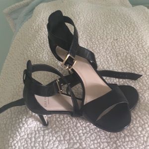 Cole Hann Strappy Black High Heel Sandals 7 1/2